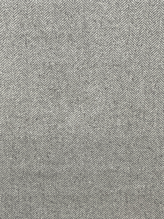 Stoneleigh Herringbone Grey Flannel Upholstery/Drapery Fabric by Ralph Lauren