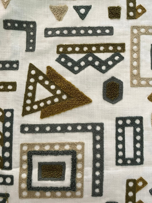 Geoscape Emb. Retro Upholstery/Drapery Fabric by P. Kaufmann