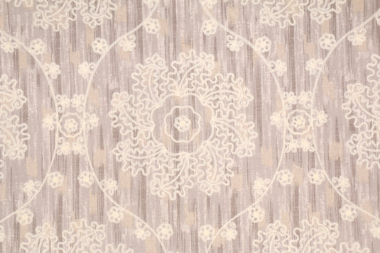 Mythical Medallion CL Pearl Upholstery Fabric by  P Kaufmann