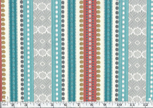 Ancient Stripe CL Adobe Drapery Upholstery Fabric by PK Lifestyles