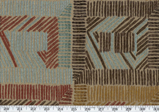 Autry Embroidery CL Raisin Drapery Upholstery Fabric by PK Lifestyles