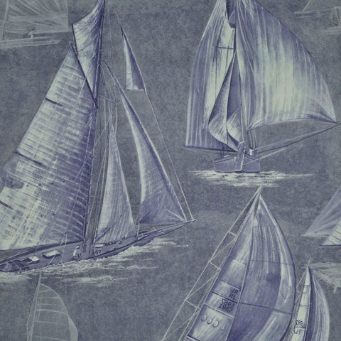 Boon Island Toile CL Atlantic Wallpaper by Ralph Lauren