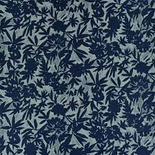 California Sur Floral CL Indigo Outdoor Drapery Upholstery Fabric by Ralph Lauren Fabrics