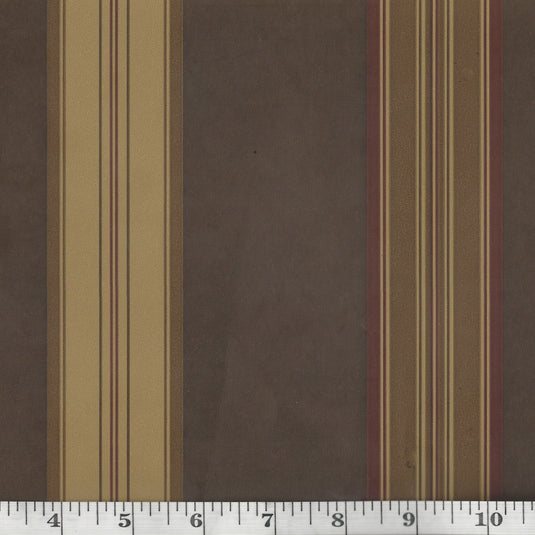 Dunston Stripe CL Mahogany Double Roll of Wallpaper  by Ralph Lauren
