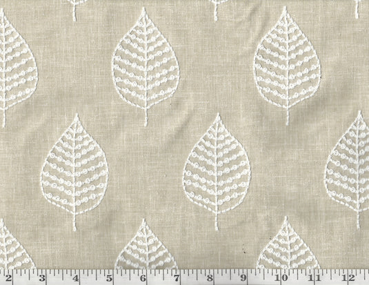 Elm Embroidery CL Parchment Drapery Upholstery Fabric by PK Lifestyles (Waverly)