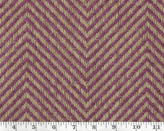 Erin Herringbone CL Plum Single Roll of Wallpaper  by Ralph Lauren