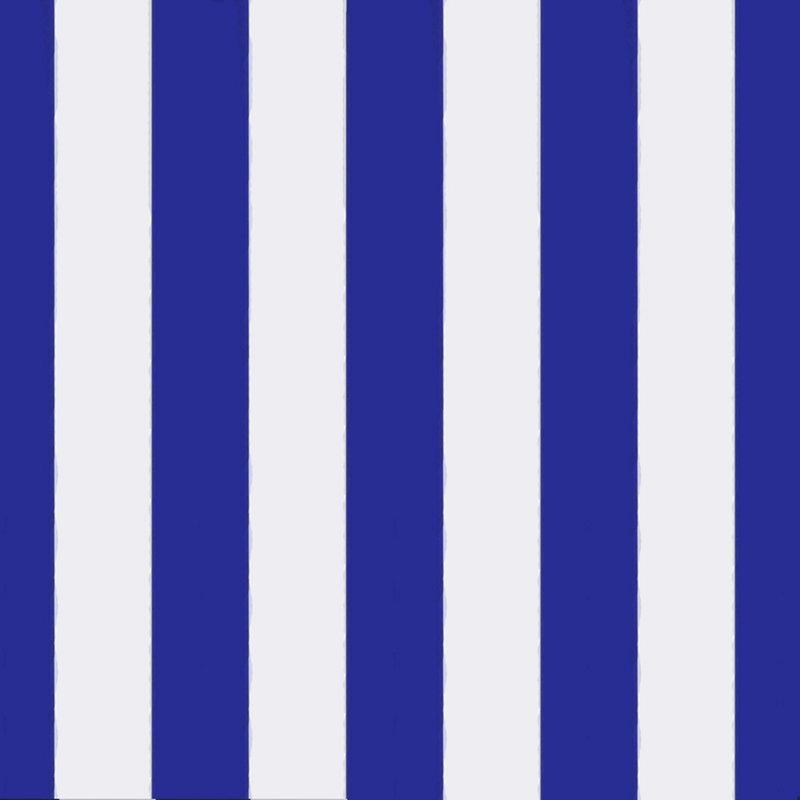 Blue and White Stripe Fabric | Wide Mediterranean Blue Stripe Cotton Fabric