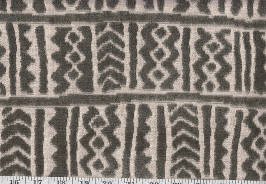 Aswan  CL Pewter Velvet Drapery Upholstery Fabric by P Kaufmann