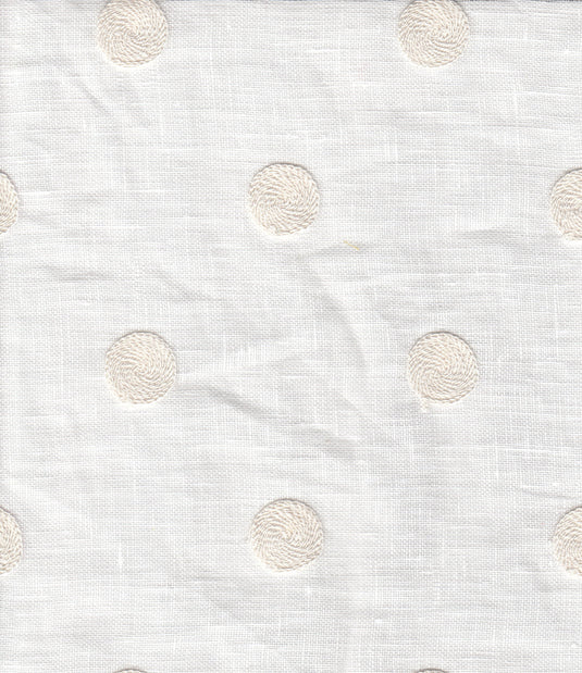 Cecily CL Winter White Embroidered  Sheer Drapery Fabric by  P Kaufmann