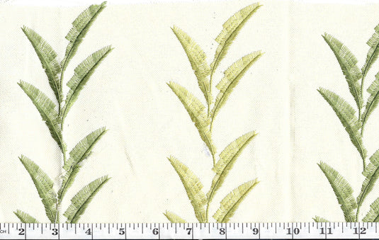 Lori CL Grass Embroidered Drapery Upholstery Fabric by Regal Fabrics