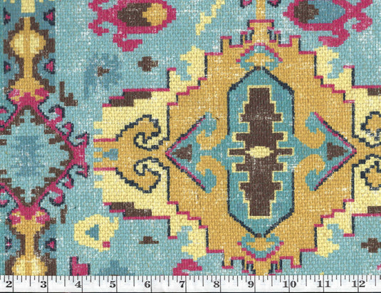 Oakley CL Turquoise Upholstery Fabric by P Kaufmann