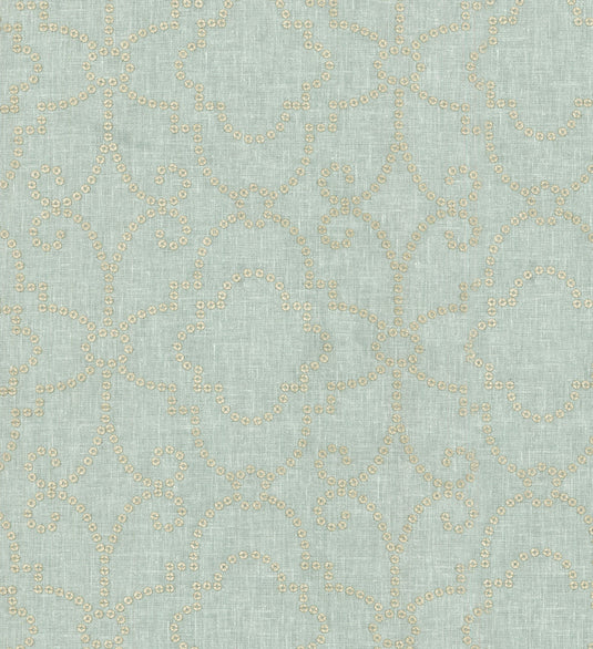 Wow Factor Embroidery CL Moonstone Beaded Drapery Upholstery Fabric by PK Lifestyles