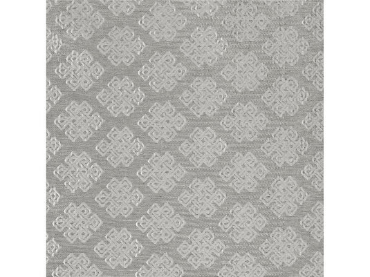 Basie Fretwork CL Silver Upholstery Fabric by Ralph Lauren