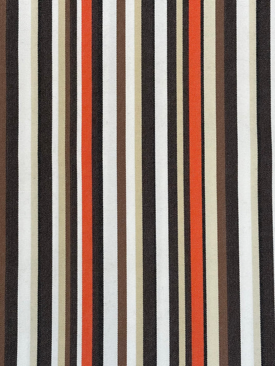 Orange Stripe Outdoor Upholstery Fabric by Tempotest