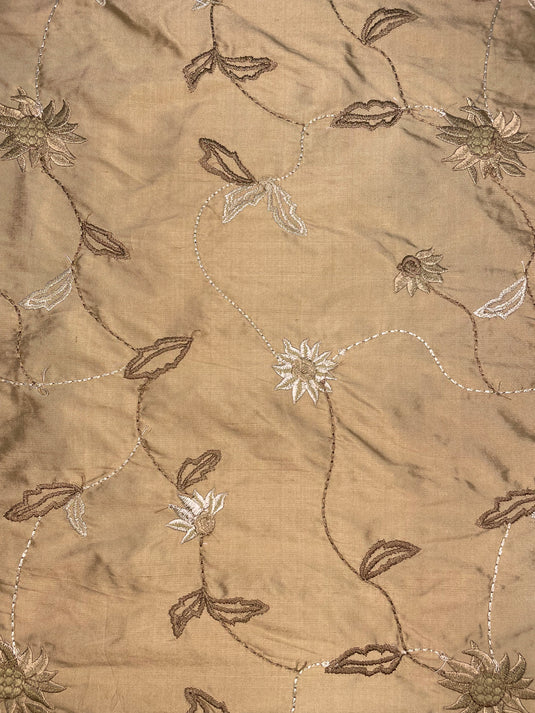 Hubli Tan Drapery Fabric by Kravet