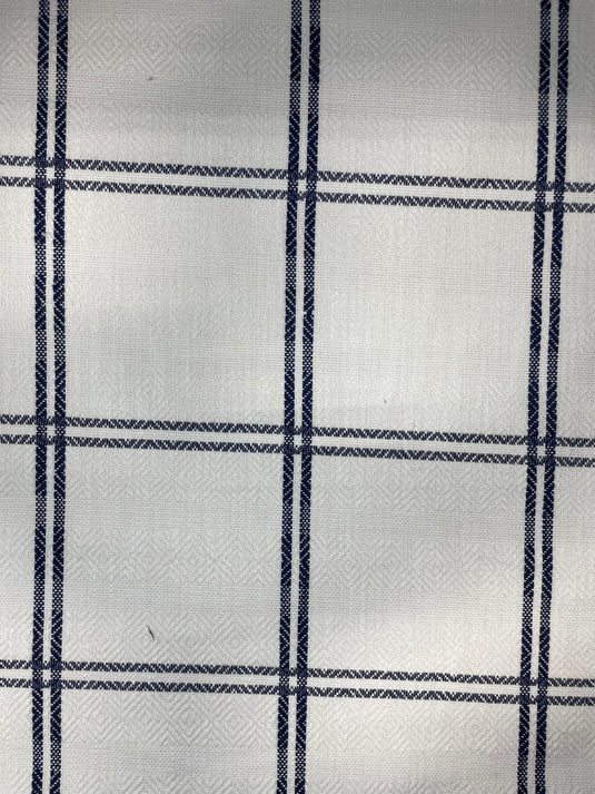 Stripe Navy 3 Upholstery/Drapery Fabric by P. Kaufman