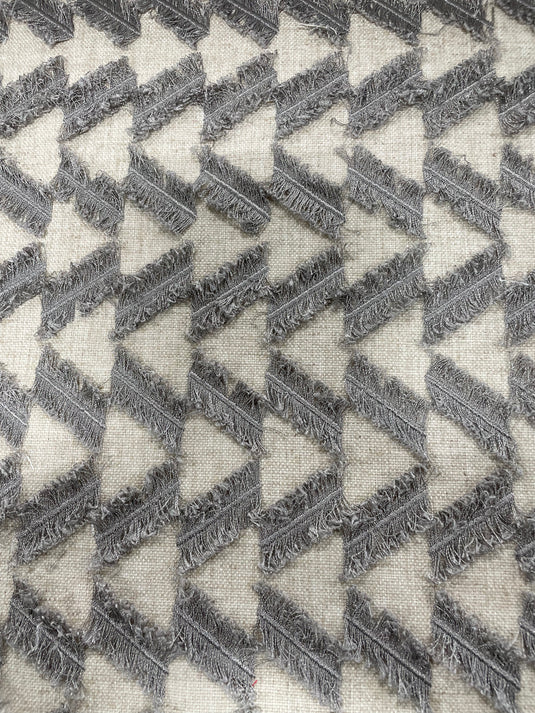 Fringe Benefits Pewter Drapery Fabric by Kravet