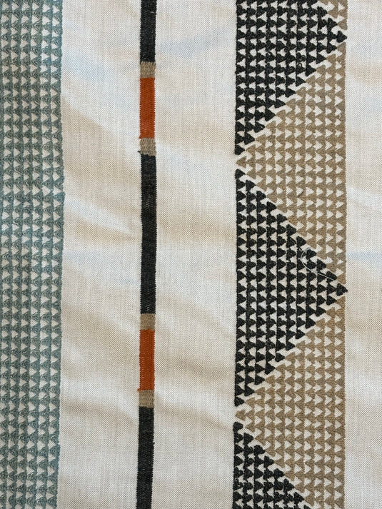 Pyramid Stripe Oasis Outdoor Upholstery Fabric by Sunbrella