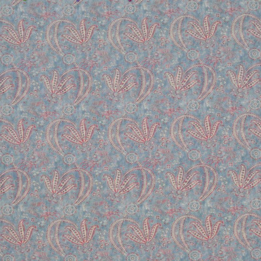 Old Well Paisley CL Chambray Blue Drapery Upholstery Fabric by Ralph Lauren