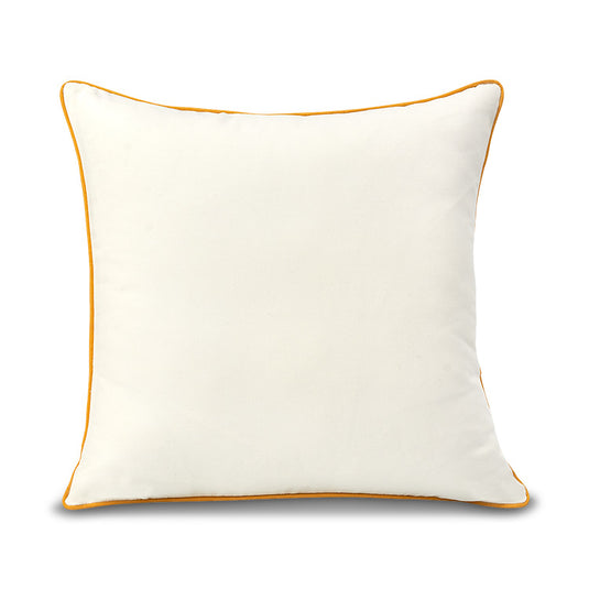 22x22 Sunreal White with Sunshine Piping pillow