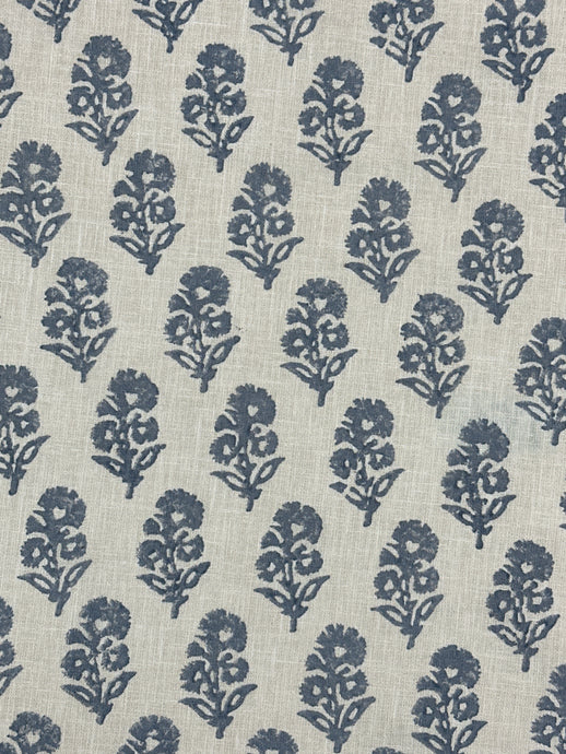 Allie Blockprint Chambray Upholstery/Drapery Fabric by Ralph Lauren