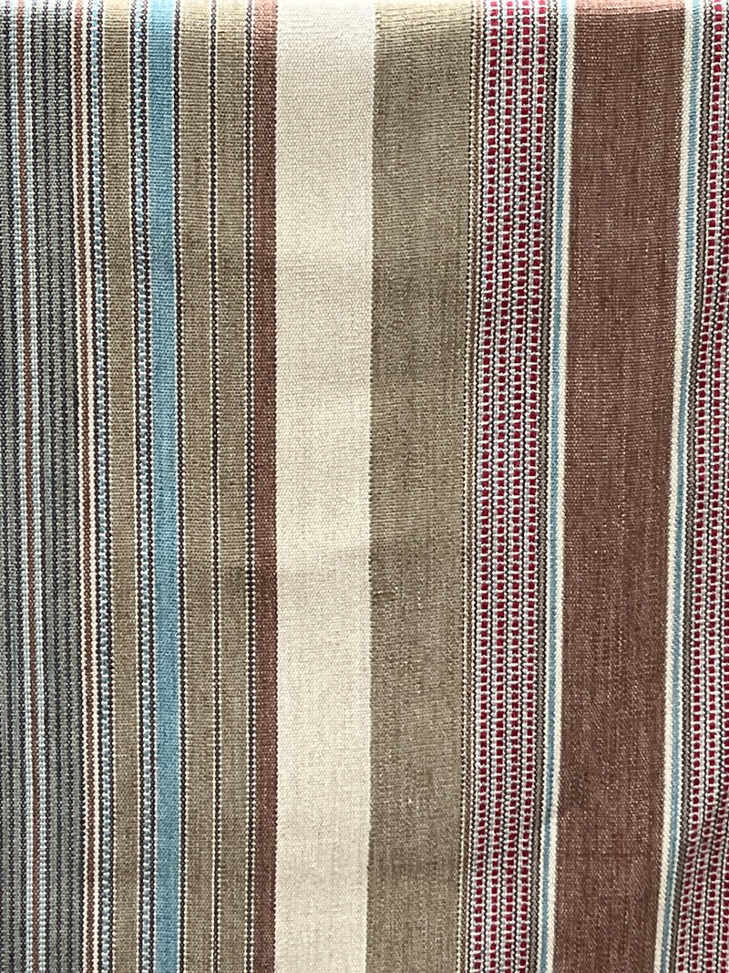 Load image into Gallery viewer, New Blue Mesa Stripe Turquoise Upholstery Fabric by Ralph Lauren
