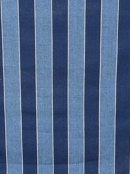 Nikko Stripe Indigo Upholstery Fabric by Ralph Lauren