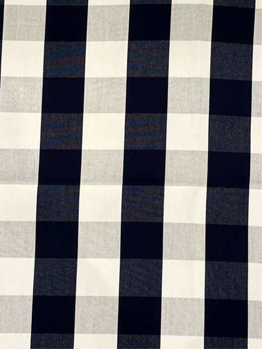 Tasman Plaid Navy Outdoor Upholstery Fabric by Outdura/Sattler