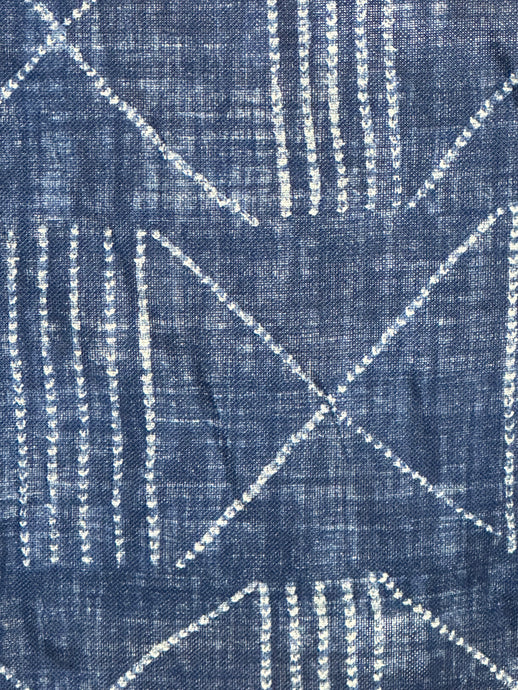 Lines Denim Indigo Upholstery/Drapery Fabric by Ralph Lauren