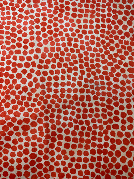 Puff Dotty Coral Upholstery Fabric by P. Kaufmann