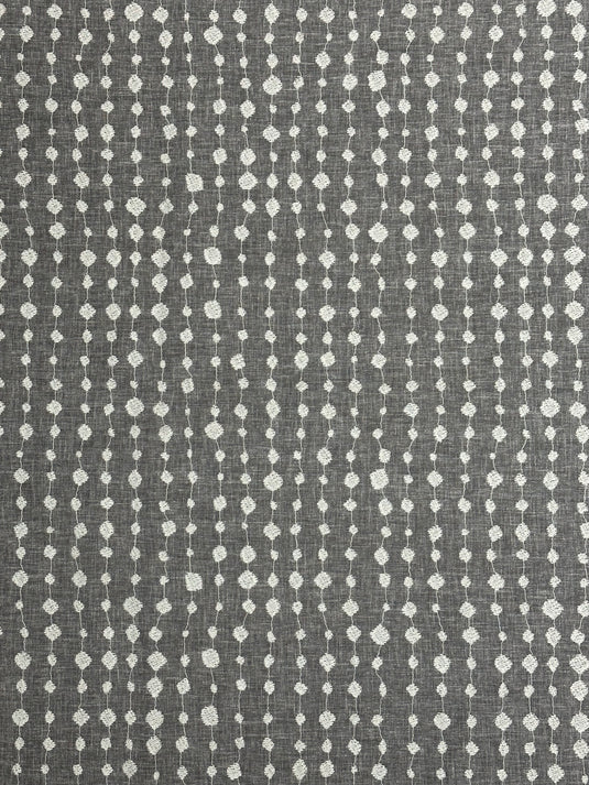 Droplet Embroidery CL Pewter Upholstery/Drapery Fabric by PK Lifestyles