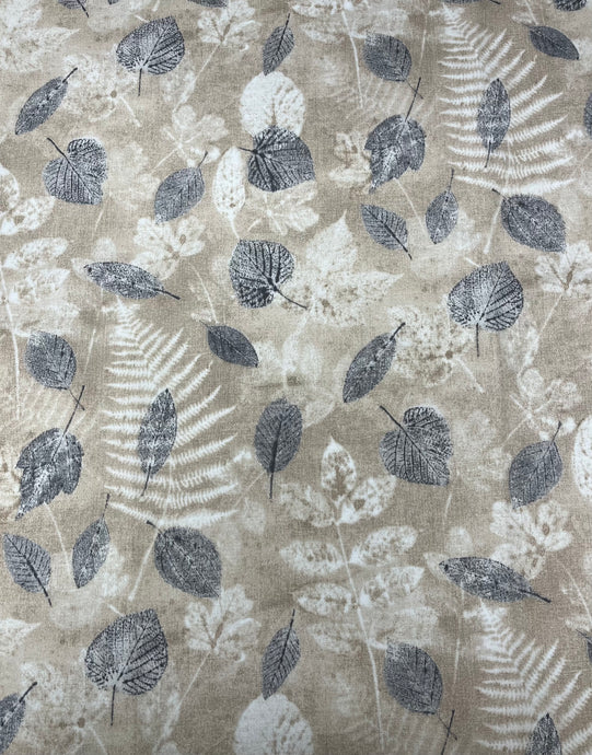 Farmhouse Leaf Natural Outdoor Upholstery Fabric by PK Lifestyles