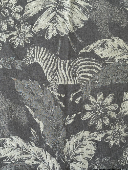 Jungle Life Anthracite Upholstery Fabric by Golding