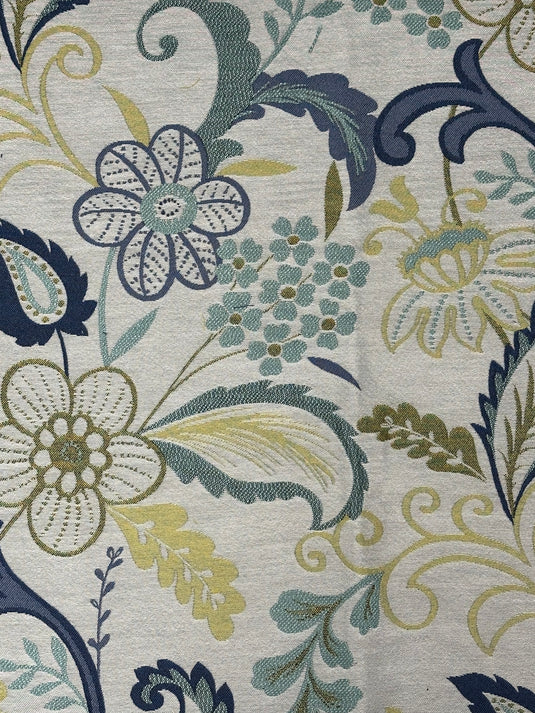 Floral Aqua Upholstery/Drapery Fabric by Kravet