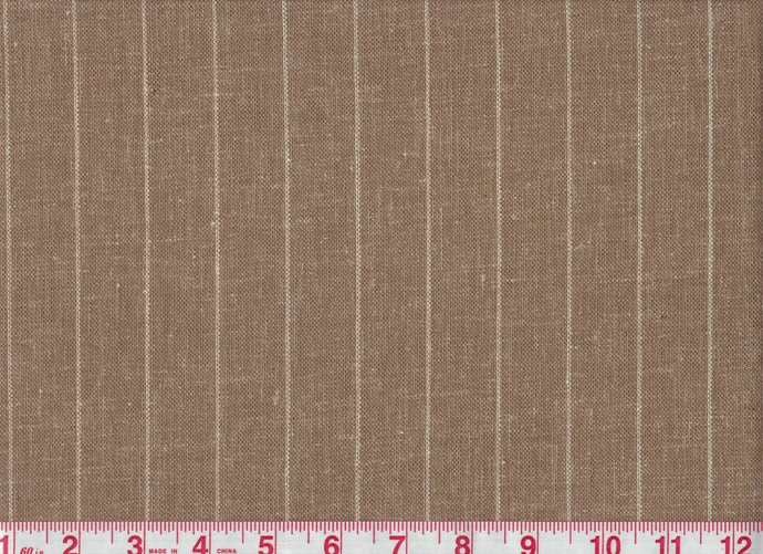 Linet Stripe CL Nutmeg Sheer Drapery Fabric by  P Kaufmann 