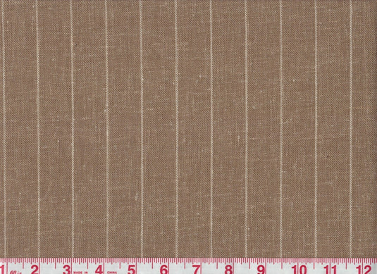 Linet Stripe CL Nutmeg Sheer Drapery Fabric by  P Kaufmann 