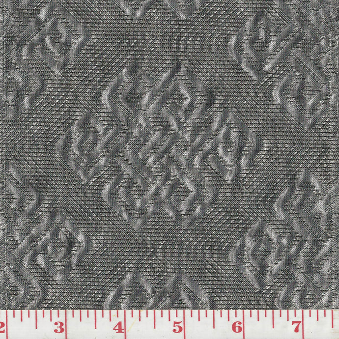 Basie Fretwork CL Silver Upholstery Fabric by Ralph Lauren