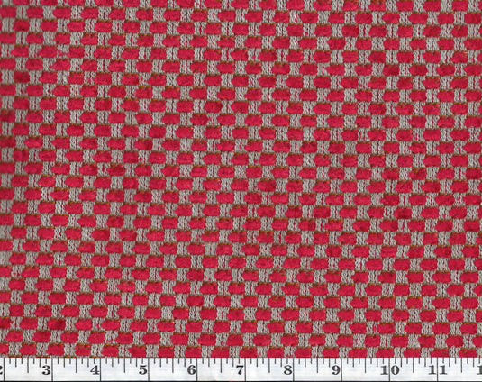 Agassi CL Red Light Upholstery Fabric by DeLeo Textiles