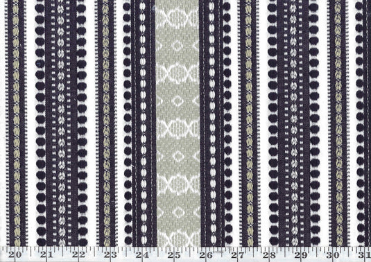 Ancient Stripe CL Onyx Drapery Upholstery Fabric by PK Lifestyles