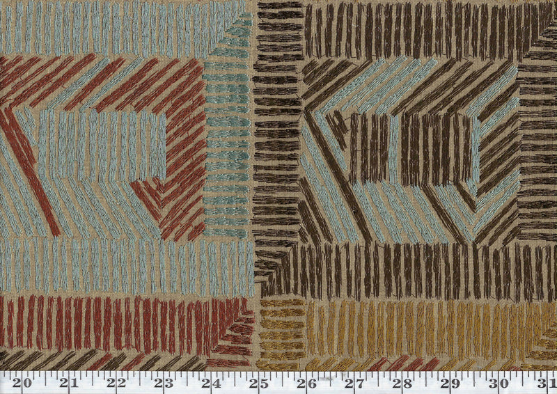 Load image into Gallery viewer, Autry Embroidery CL Raisin Drapery Upholstery Fabric by PK Lifestyles
