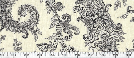 Derwent Paisley CL Ecru Drapery Upholstery Fabric by Ralph Lauren