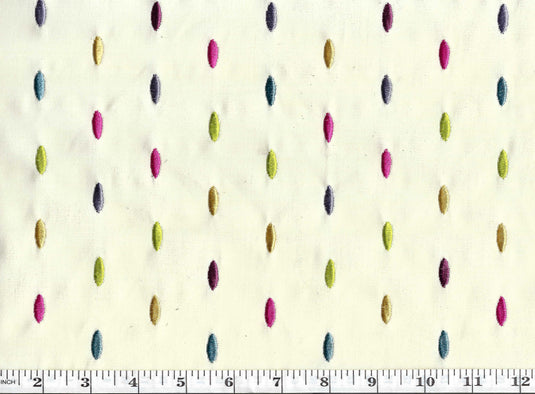 Drop CL Candy Embroidered Drapery Upholstery Fabric by Regal Fabrics