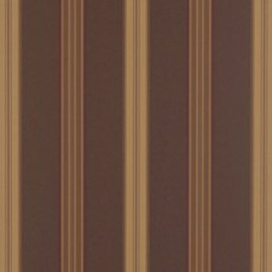 Dunston Stripe CL Mahogany Double Roll of Wallpaper  by Ralph Lauren