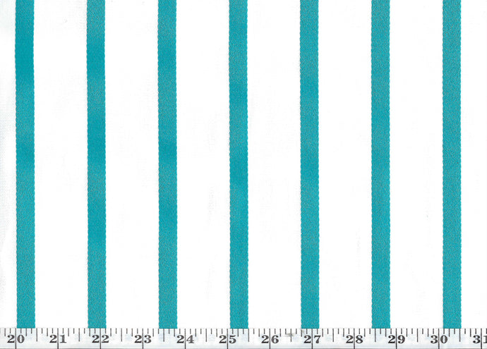 Edgewater Stripe CL Turquoise Drapery Upholstery Fabric by Ralph Lauren