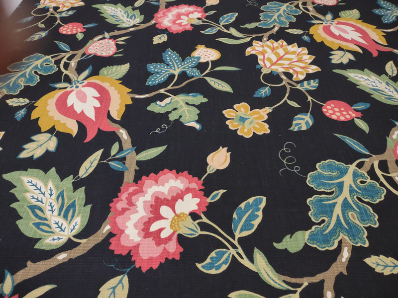 Load image into Gallery viewer, Folk Art CL Licorice Drapery Upholstery Fabric by  P Kaufmann  Fabrics
