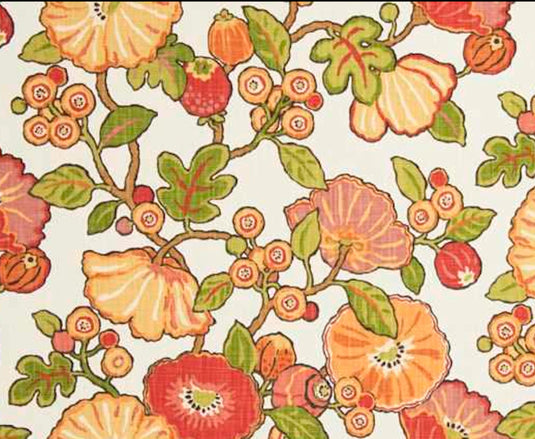 Hip Floral CL Bittersweet Upholstery Fabric by P Kaufmann
