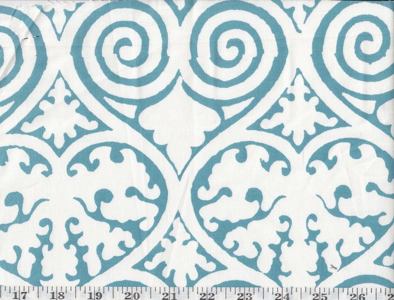 Load image into Gallery viewer, Ignazio Damask CL Sky  Drapery Upholstery Fabric by Ralph Lauren
