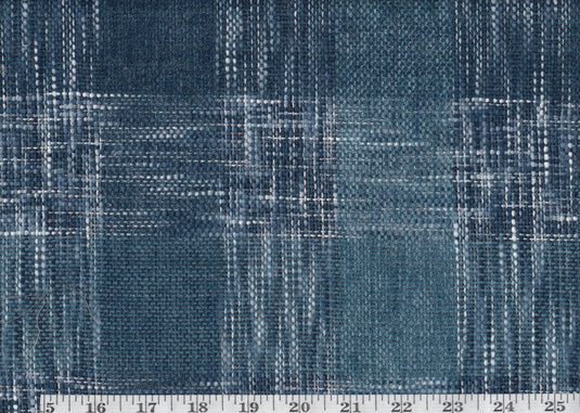 Cross Paths CL Blue Smoke  Drapery Upholstery Fabric by  P Kaufmann