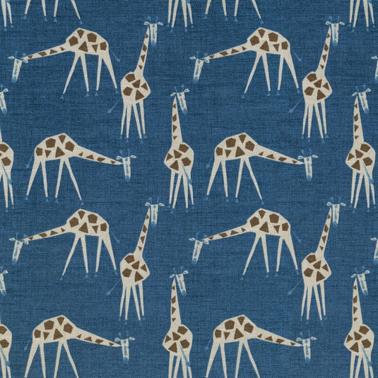 blue giraffe pattern