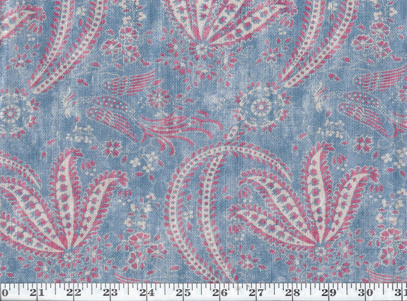 Load image into Gallery viewer, Old Well Paisley CL Chambray Blue Drapery Upholstery Fabric by Ralph Lauren

